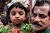 Street life around the Sri Meenakshi-Sundareshwarar Temple of Madurai. Tamil Nadu.  
